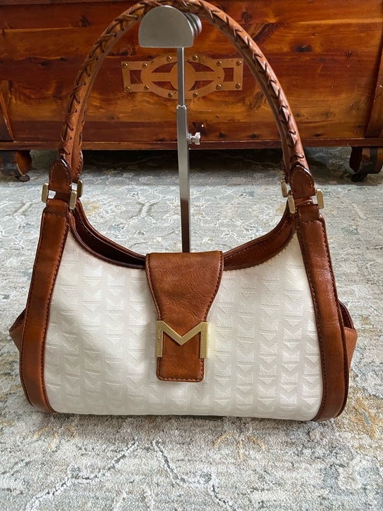 Michael Kors Handbags - Michael Kors Vintage Lattington Hobo with Monogrammed Jacquard and Leather Trim